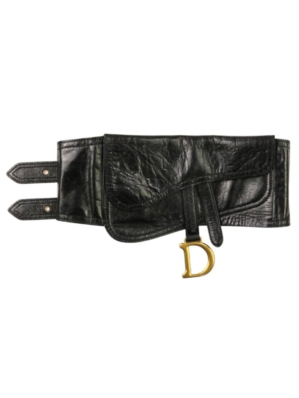 Dior Saddle Belt Leather Black